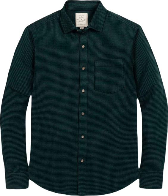 Men's Organic Long Sleeve Flannel Button Down Shirt