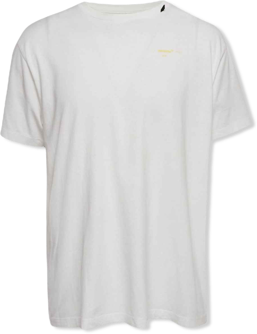 Men's White Arrow Paint Jersey Oversized T-Shirt