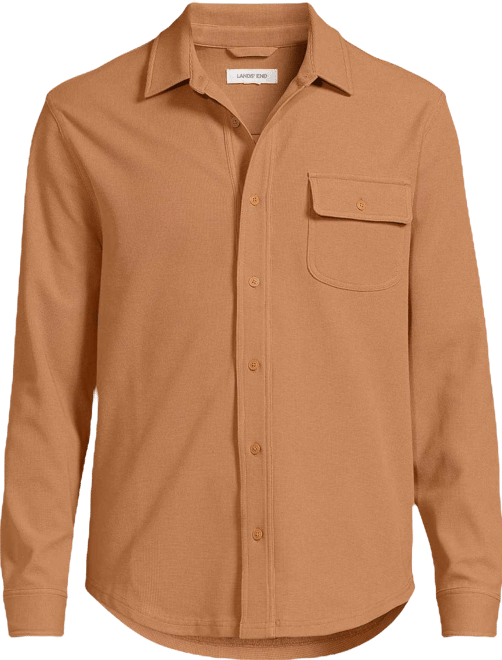 Men's Long Sleeve Knit Workwear Waffle Shirt