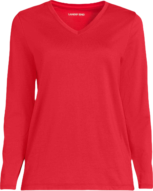 Women's Supima Cotton Long Sleeve V-Neck T-Shirt