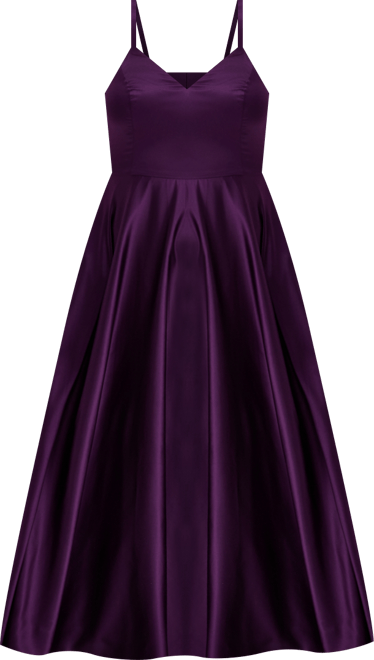 Trendy Plus Size Satin Sleeveless Gown