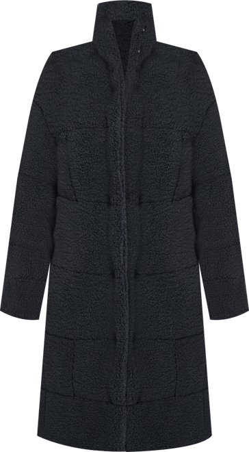 Women's Long Sherpa Snap-Closure Teddy Coat