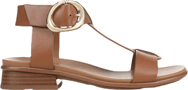 Women's Brandy T-Strap Stacked Low Block Heel Sandals