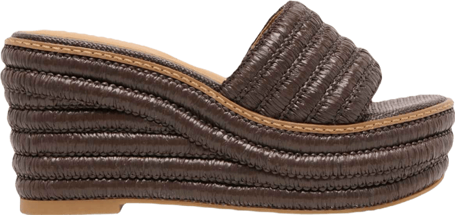 Women's Throne Platform Raffia Wedge Sandals