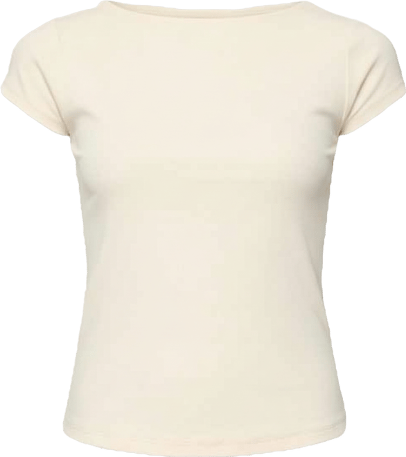 Women's Oliana Ribbed Boat Neck T Shirt