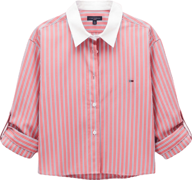 Women's Cropped Relaxed Stripe Shirt