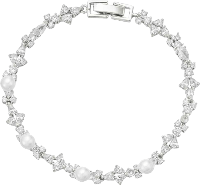 Opulent Pearl and Crystal Bracelet
