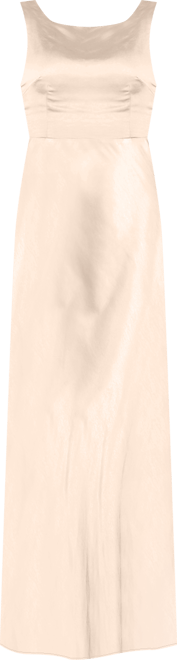 Cowl Back Satin Bridesmaid Dress