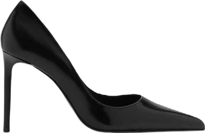 Women's Pointed-Toe Leather Heeled Shoes