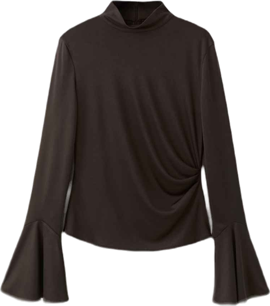 Women's Flared Sleeves Fitted Top