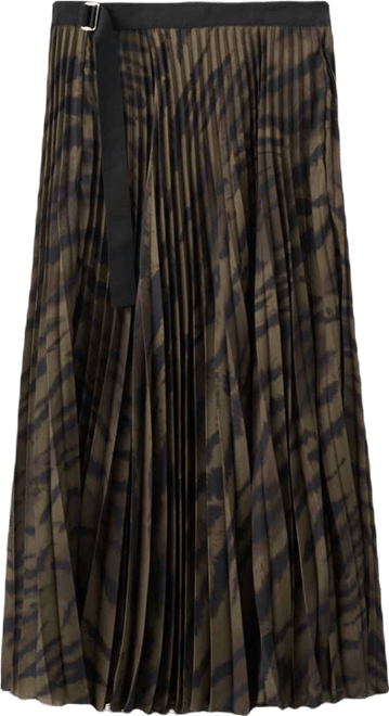 Women's Belt Pleated Skirt