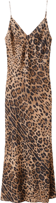 Women's Leopard-Print Open-Back Dress