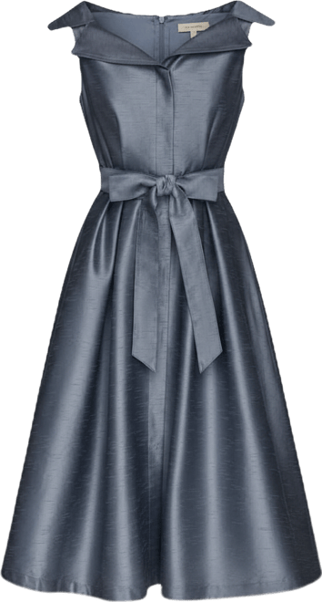 Women's V-Neck Belted Midi Dress