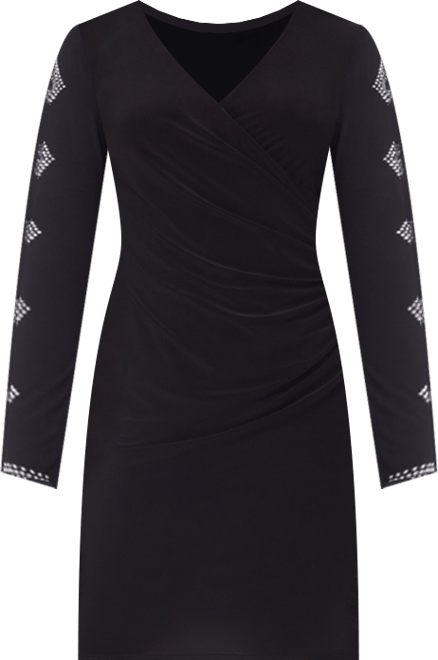 Women's Faraj Sleeve Faux Wrap Dress