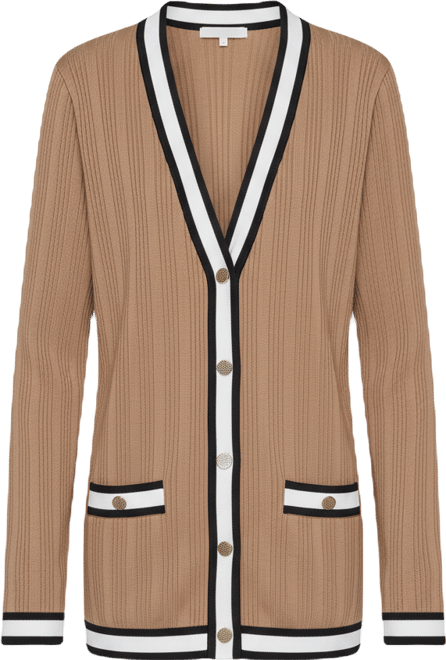 Women's V-Neck Contrast Cardigan