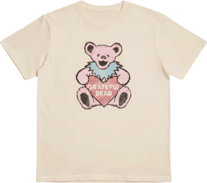 Women's Grateful Dead Valentine Bear Boyfriend Graphic T-Shirt