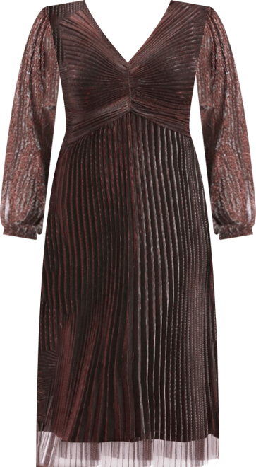 Women's Plus Size Pleated Plisse Dress