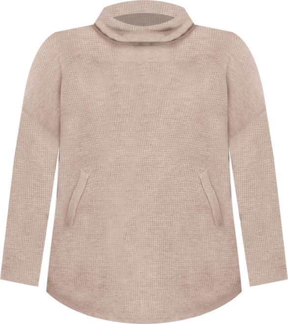 Women's Plus Size Ash Turtleneck Close Fit Sweater