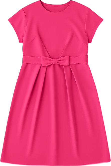 Plus Size Short-Sleeve Midi Dress