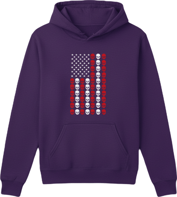 Women's Skull Flag Word Art Long Sleeve Sweatshirt