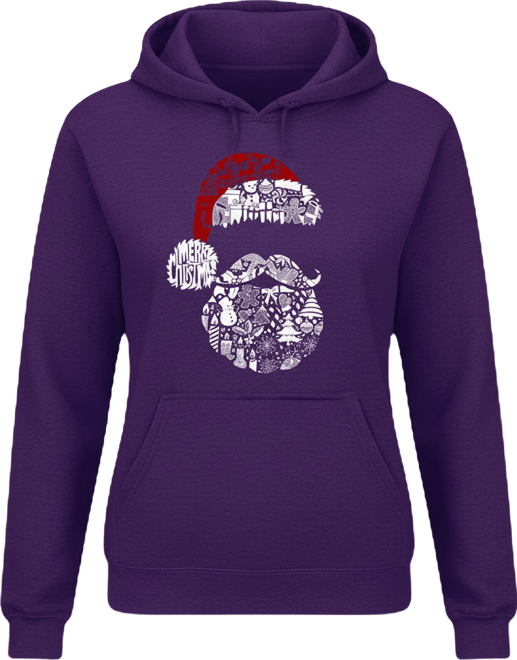 Women's Santa Pics Word Art Long Sleeve Sweatshirt