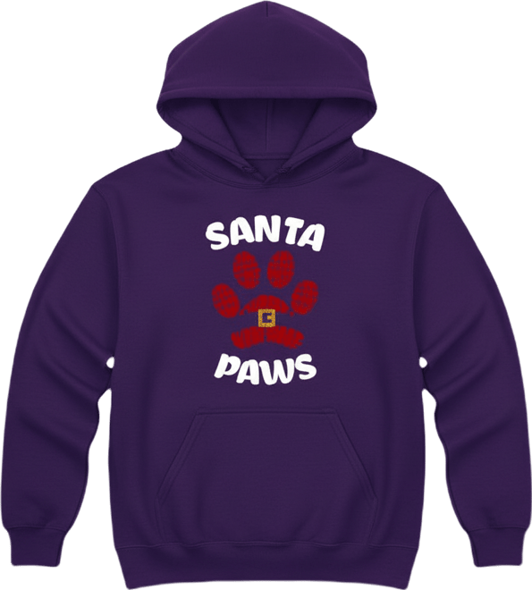 Women's Santa Paws Word Art Long Sleeve Sweatshirt