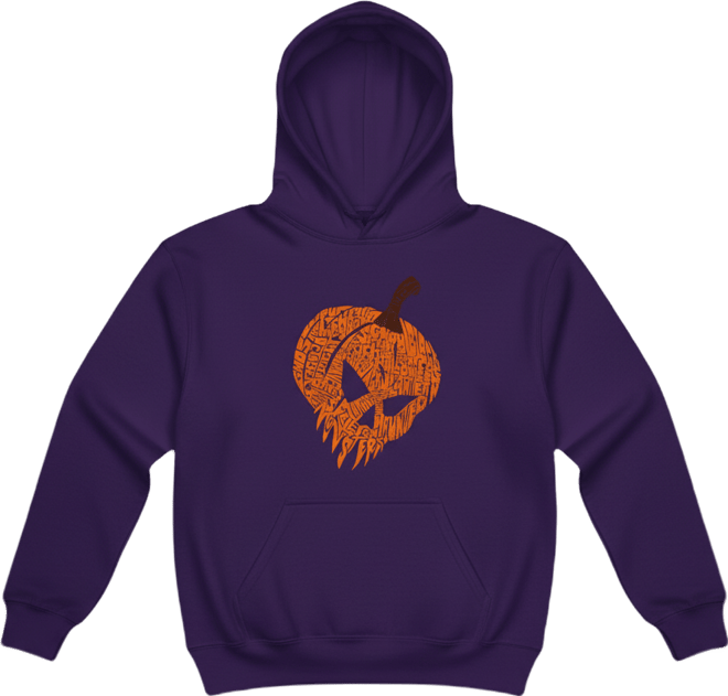 Women's Evil Pumpkin Word Art Long Sleeve Sweatshirt