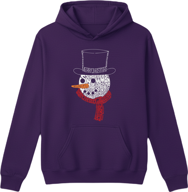 Women's Snowman Face Word Art Long Sleeve Sweatshirt