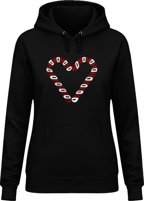 Women's Candy Canes Word Art Long Sleeve Sweatshirt