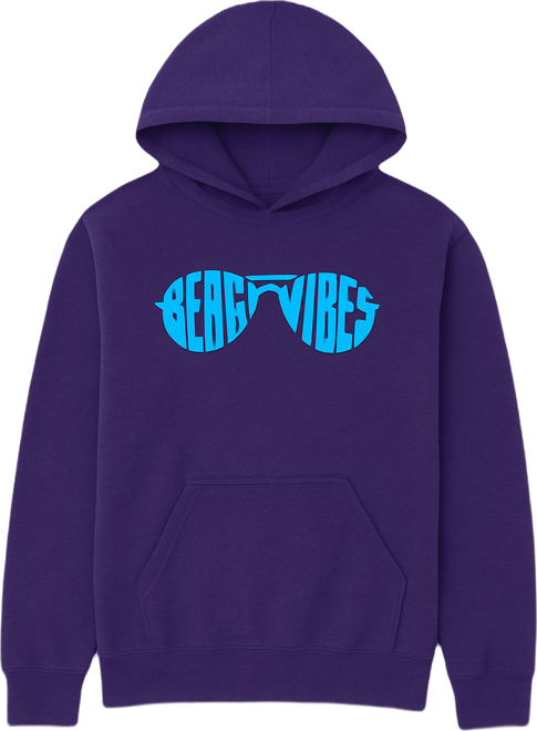 Women's Beach Vibes Word Art Long Sleeve Sweatshirt