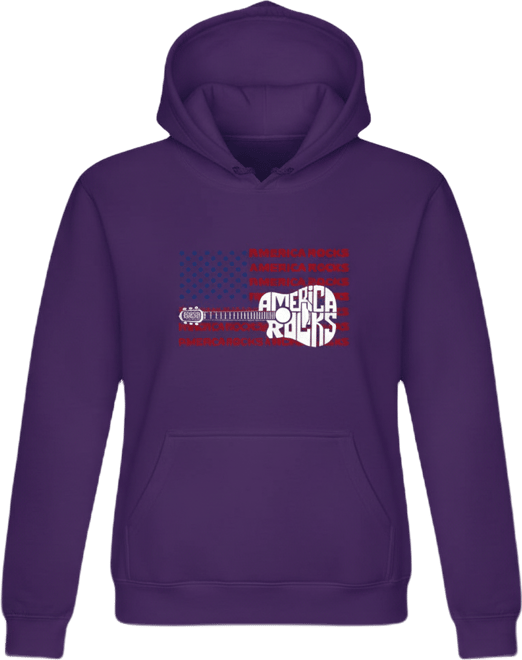 Women's America Rocks Word Art Long Sleeve Sweatshirt