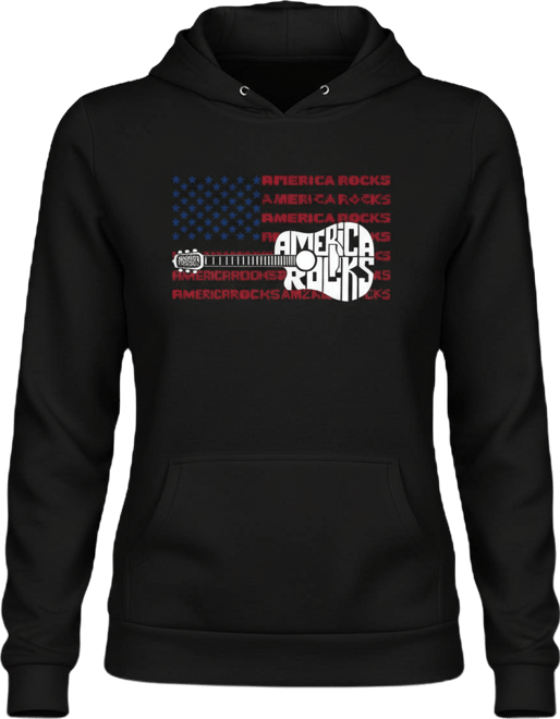 Women's America Rocks Word Art Long Sleeve Sweatshirt