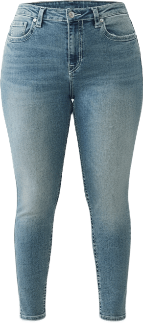 Plus Size Jennie Crystal Mid Rise Skinny Big T Jeans