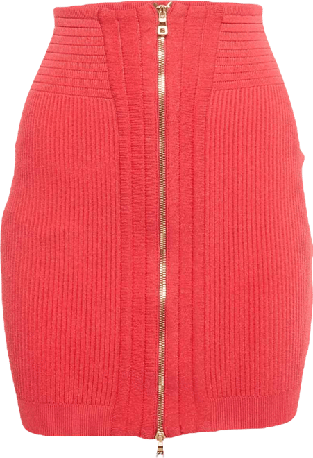 Women's Pink Stretch Knit Mini Skirt