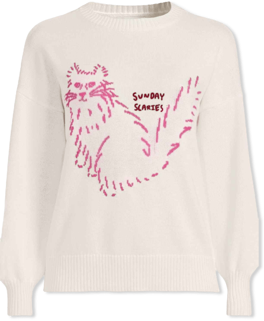 Women's Drifter Drop Shoulder Placed Jacquard Crew Neck Sweater