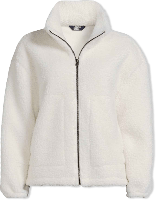 Women's Faux Shearling Zip Front Fleece Jacket