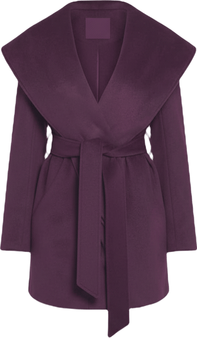 Women's Melton Wrap Coat Belted/Wrap