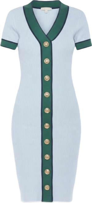 Women's Otto V Neck Ribbed Knit Dress