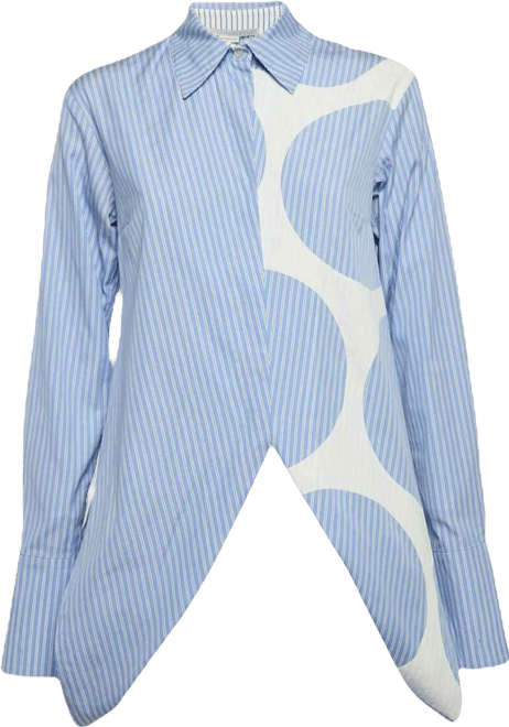 Women's Stripe Cotton Asymmetric Shirt