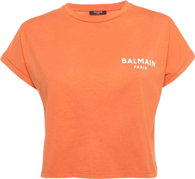 Women's Logo Printed Cotton Knit Crop Top