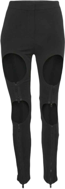 Women's Crepe Cut-Out Zipper Detail Trousers