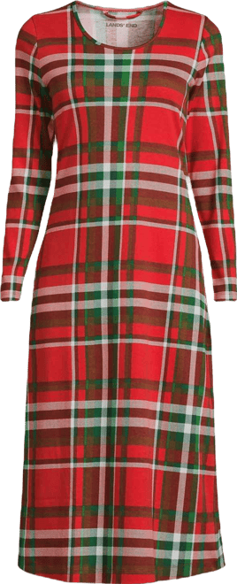 Women's Petite Cotton Long Sleeve Midcalf Nightgown