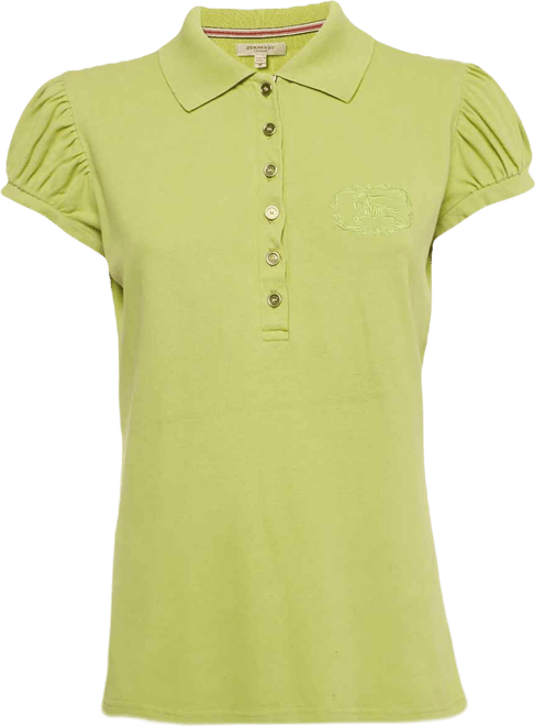 Women's Green Pique Polo T-Shirt