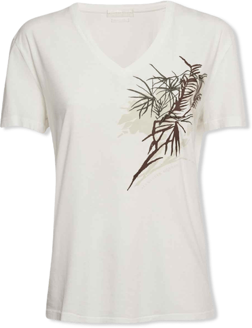 Women's Embroidered Jersey V-Neck T-Shirt