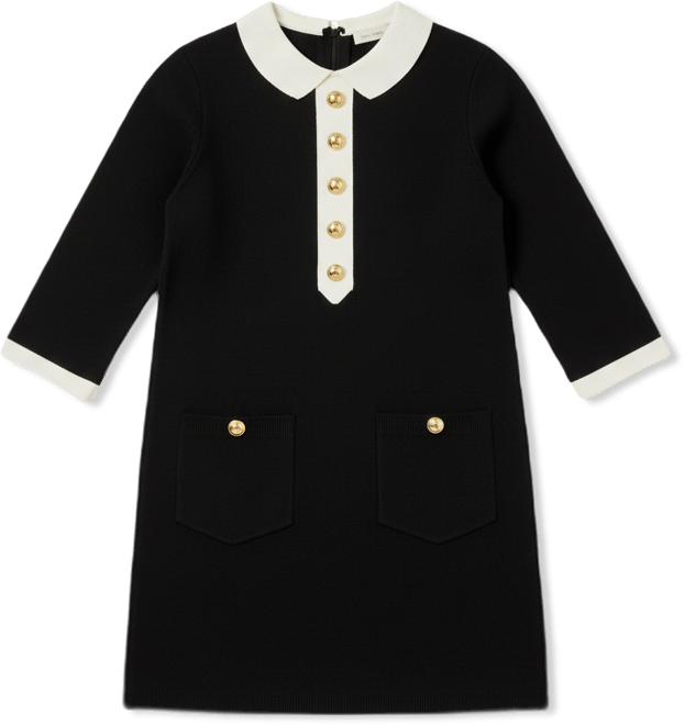 Women's Collar-Detail Combo Knit Mini Dress