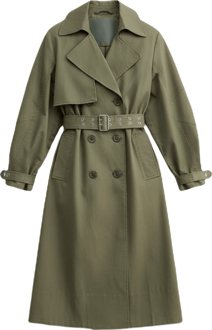 Women's Belted Oversized-Sleeve Trench Coat, Macy's Exclusive