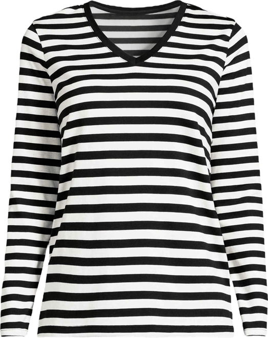 Women's Supima Cotton Long Sleeve V-Neck T-Shirt