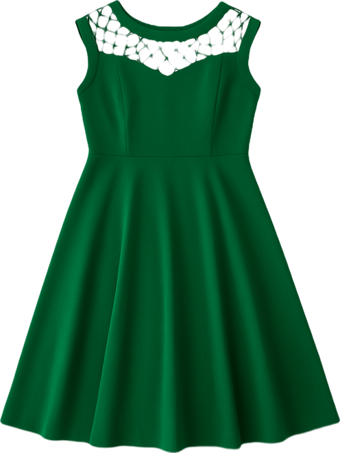 Plus Size Diamond Cutout Swing Dress