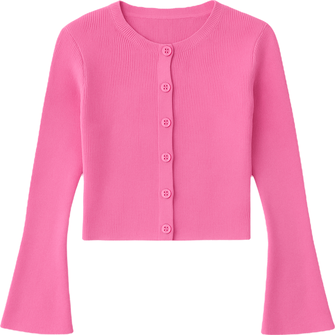 Women's Bell Sleeve Knit Cardigan Sweater