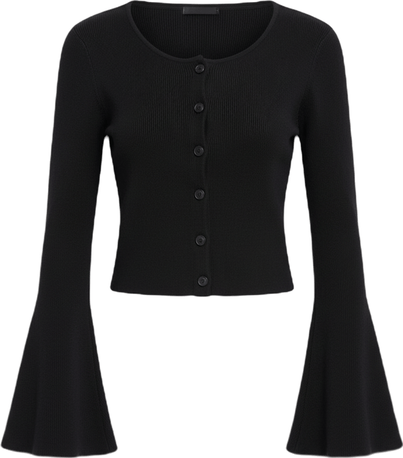 Women's Bell Sleeve Knit Cardigan Sweater